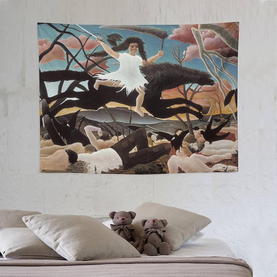 絵画+タペストリー Struggle General George Custer's Death Struggle at Little Big Horn